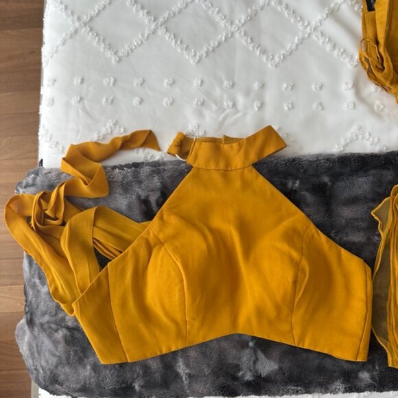 Shloka Khialani Ahora Mustard Lehenga, XS - Picture 6 of 10